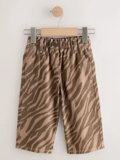 Zebra Print Wide Leg Jeans (3mths-7yrs)