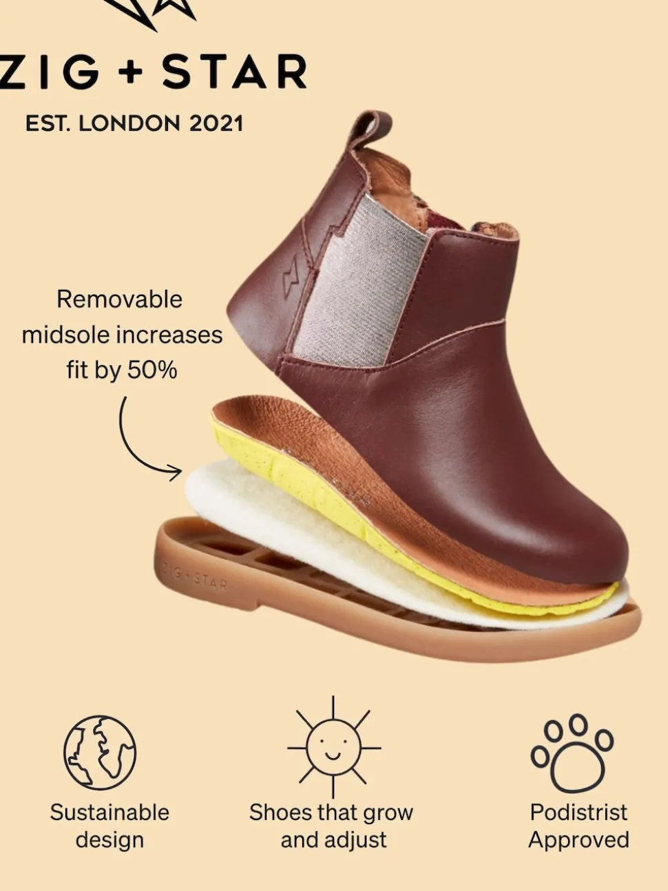 Zig+Star Animal Junior Kids Rockit Boots